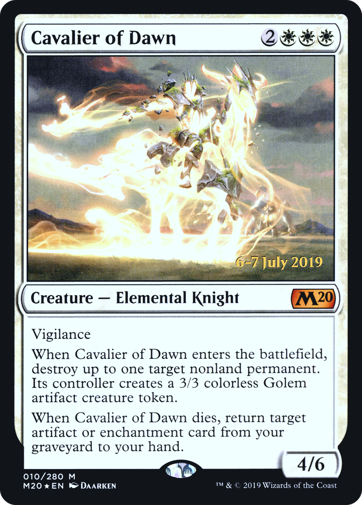Cavalier of Dawn (PRE-10S) - Core Set 2020 Promos Foil