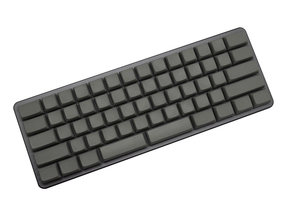 0.01 Z62 Dark Grey 60% White LED Blank PBT Mechanical Keyboard