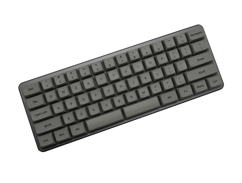 0.01 Z62 Dark Grey Dye Sub White LED 60% Dye Sub PBT Mechanical Keyboard