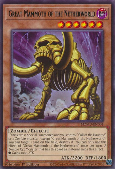 Great Mammoth of the Netherworld - MZMU-EN004 - Rare - 1st Edition