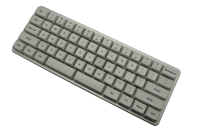 0.01 Z62 Silver Dye Sub White LED 60% Dye Sub PBT Mechanical Keyboard