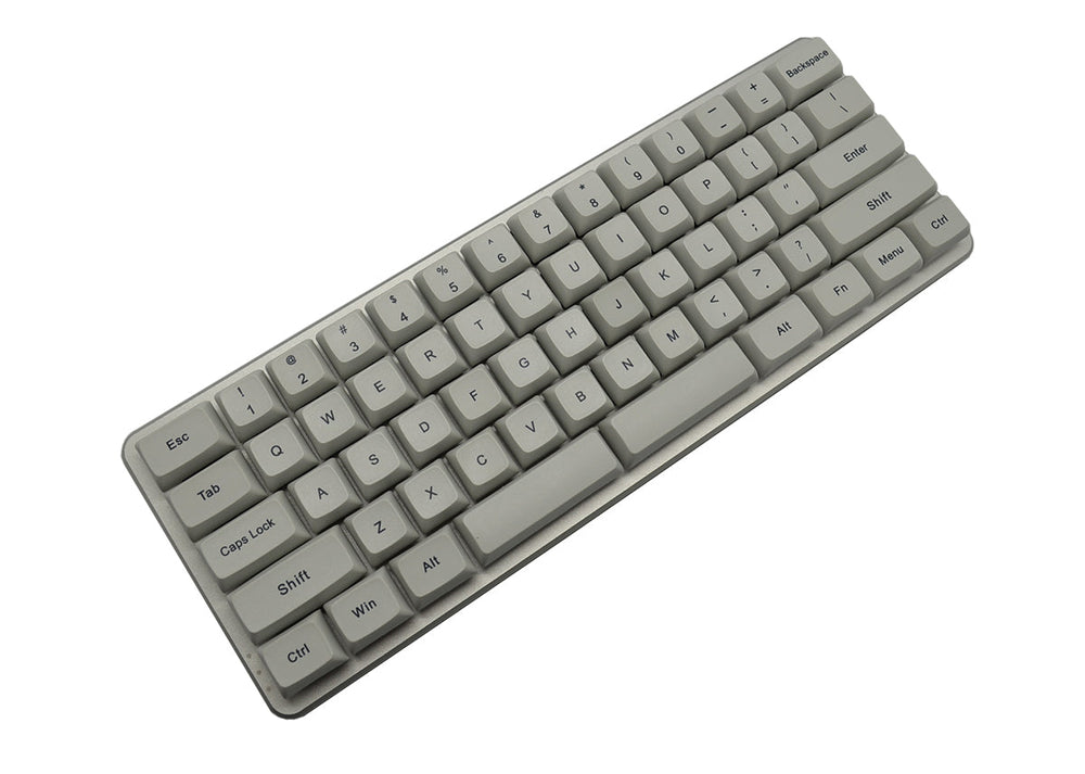 0.01 Z62 Silver Dye Sub White LED 60% Dye Sub PBT Mechanical Keyboard