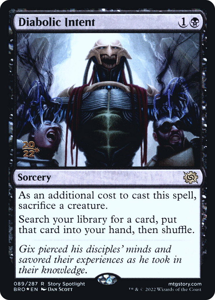 Diabolic Intent (PRE-89S) - The Brothers' War Promos Foil