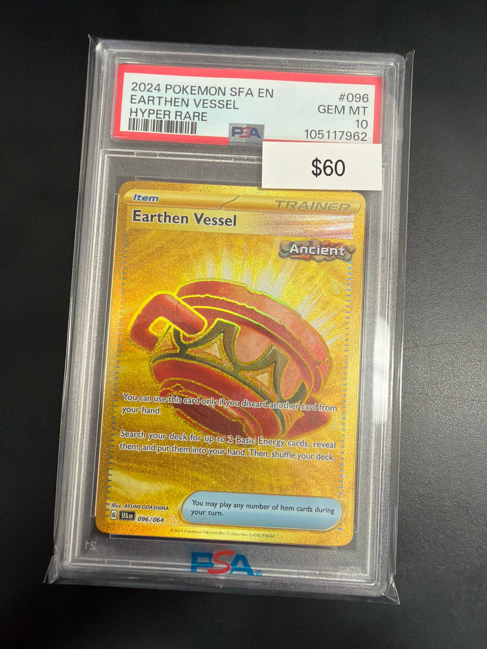 Pokemon Earthen Vessel Hyper #096 PSA 10