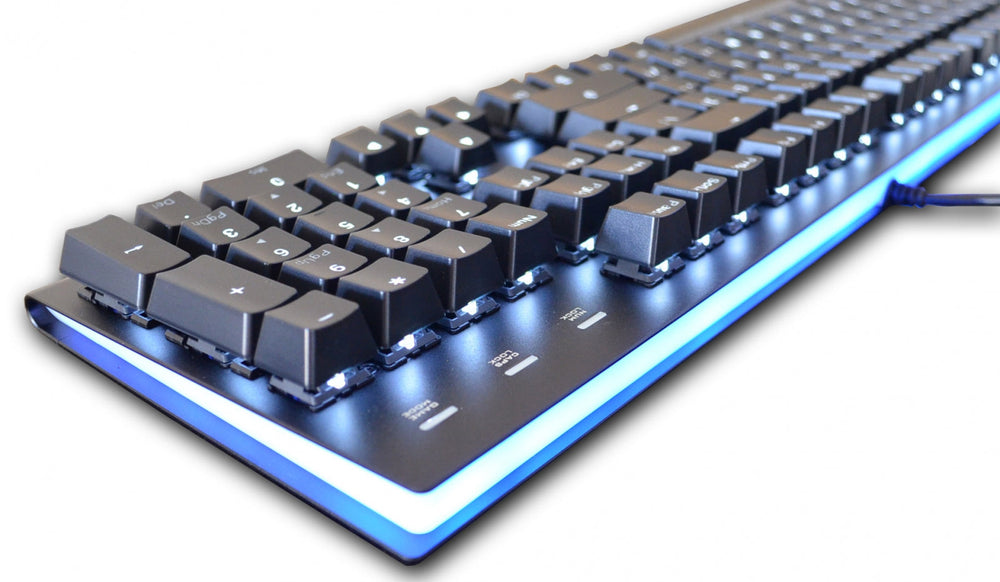 MK Fission White LED Double Shot PBT Mechanical Keyboard