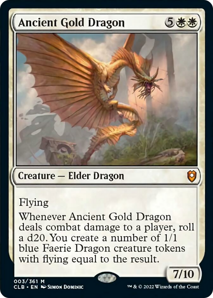 Ancient Gold Dragon (CLB-003) - Commander Legends: Battle for Baldur's Gate
