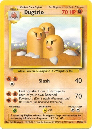 Dugtrio - 019/102 - (Base Set)