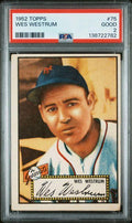 1952 TOPPS #75 WES WESTRUM PSA 2