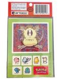 1998 Artbox Pokemon Raticate Super Size Stickers : Pikachu, Poliwhirl, Eevee, Cubone and more