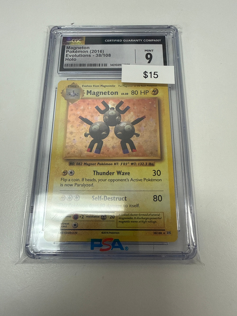 Pokemon Magneton Holo #38/108 CGC 9