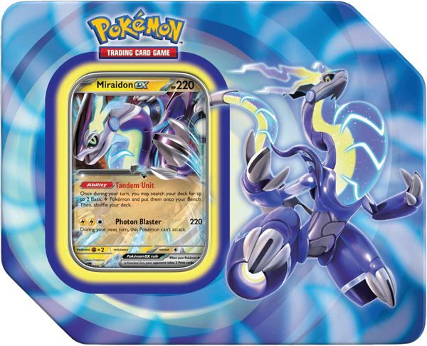 Paldea Legends Miraidon EX Tin (5 booster packs version)