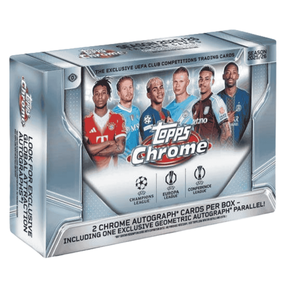 2025/26 Topps UEFA Club Competitions Chrome Soccer Delight Box