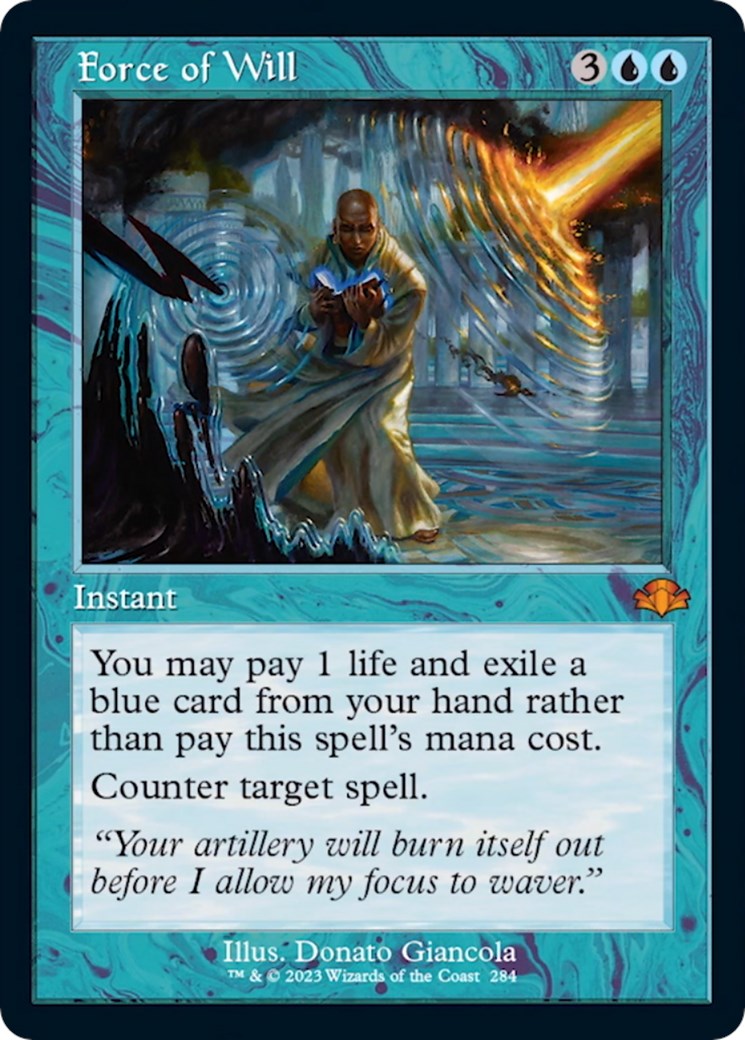 Force of Will (Retro Frame) - 284 - (Dominaria Remastered)