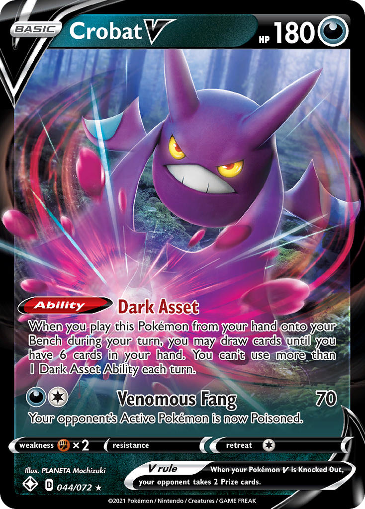 Crobat V 44 72 Shining Fates Holofoil