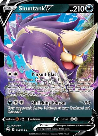 Skuntank V (108/195) - SWSH12 Silver Tempest Holofoil