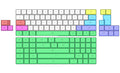 KBDFans DZ60 ANSI CNC Brass Plate- 2.25u Left Shift