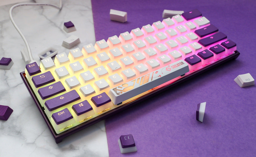 Ducky x MK Creator Mecha Mini RGB 60% Double Shot Pudding PBT Mechanical Keyboard