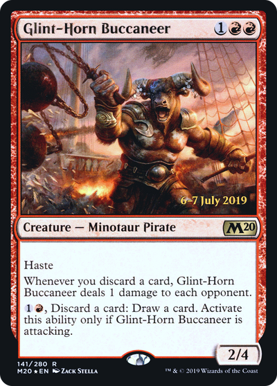 Glint-Horn Buccaneer (PRE-141S) - Core Set 2020 Promos Foil