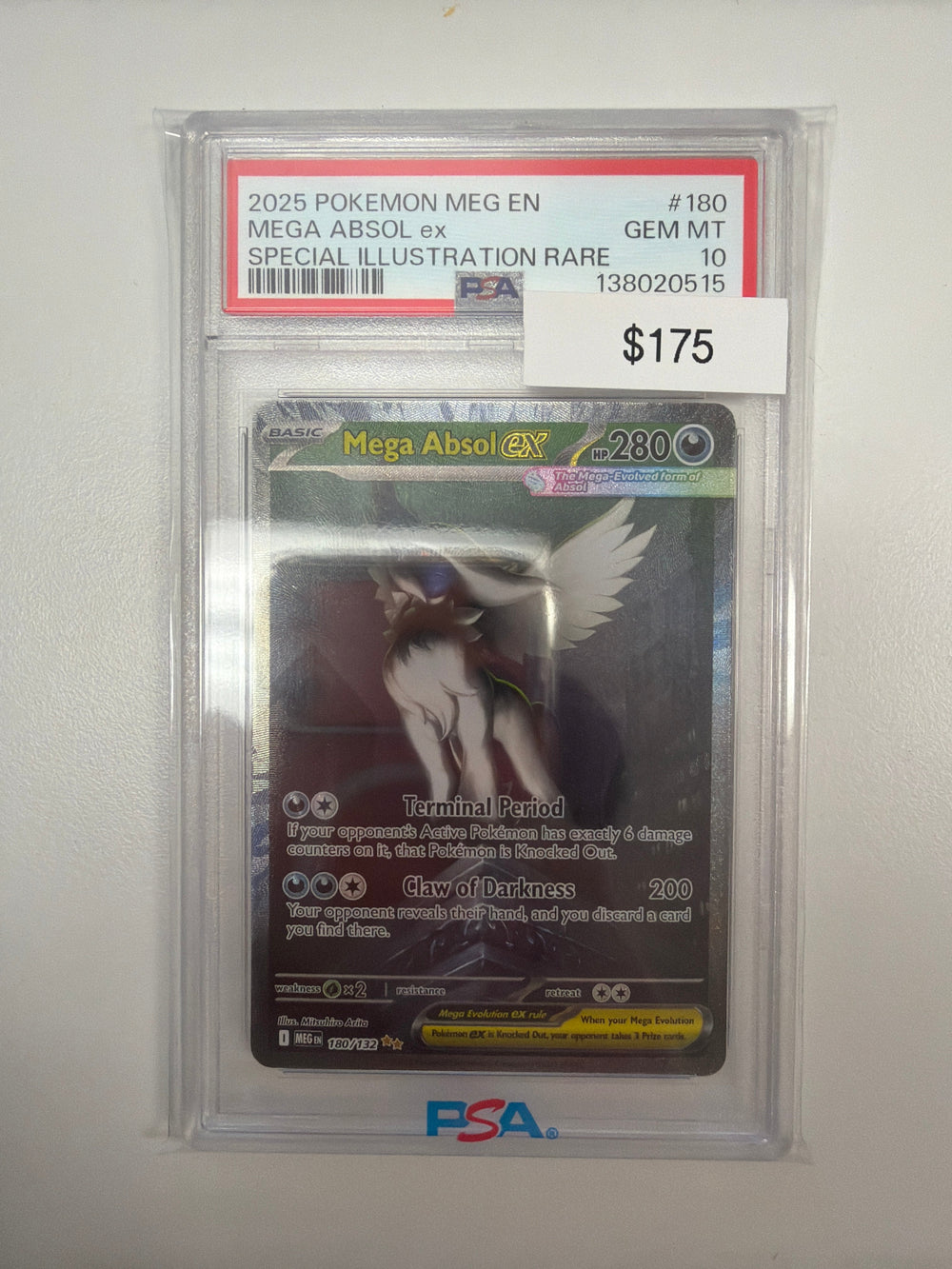Pokemon Mega Absol ex 180/132 PSA 10