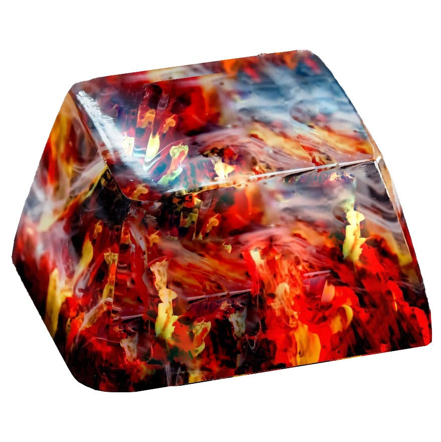 Resixteen Volcano Control Wood & Resin 1.25u SA Artisan Keycap