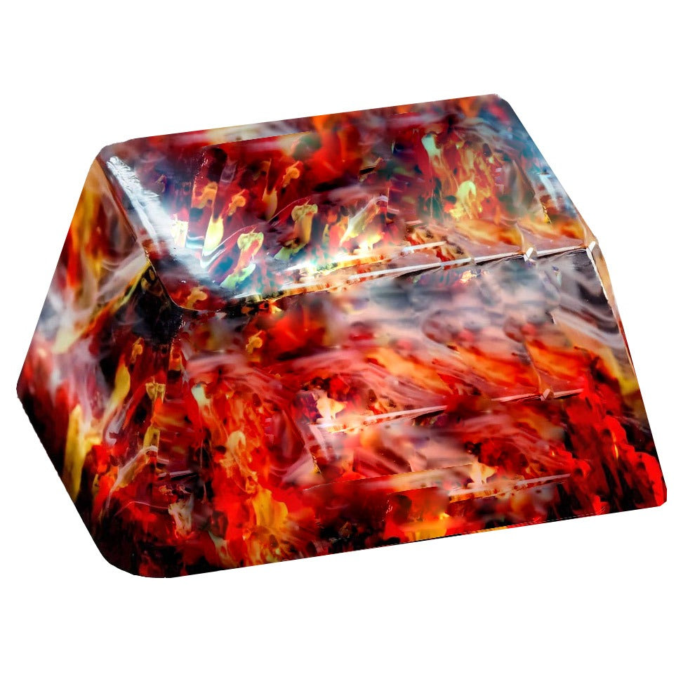 Resixteen Volcano Tab Wood & Resin 1.5u OEM Artisan Keycap