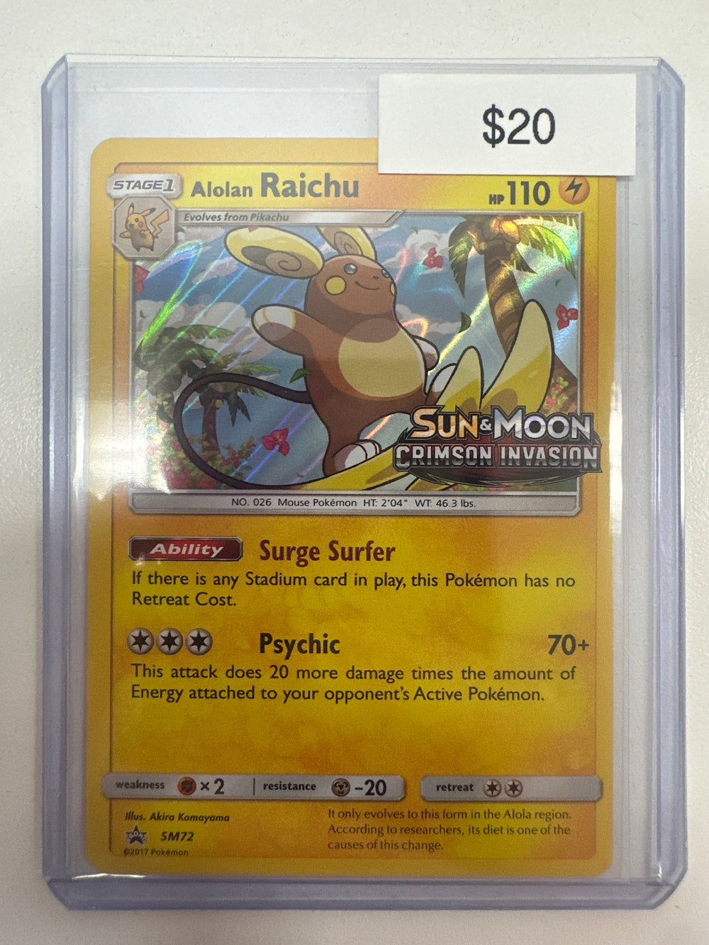 Pokemon Alolan Raichu SM72