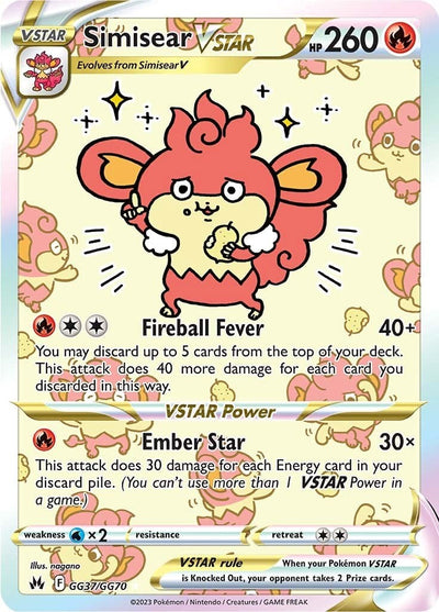 Simisear VSTAR - GG37/GG70 - (SWSH: Crown Zenith: Galarian Gallery)
