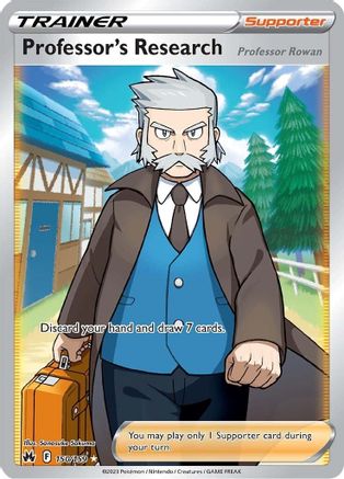 Professor's Research (Full Art) (150/159) - Crown Zenith Holofoil