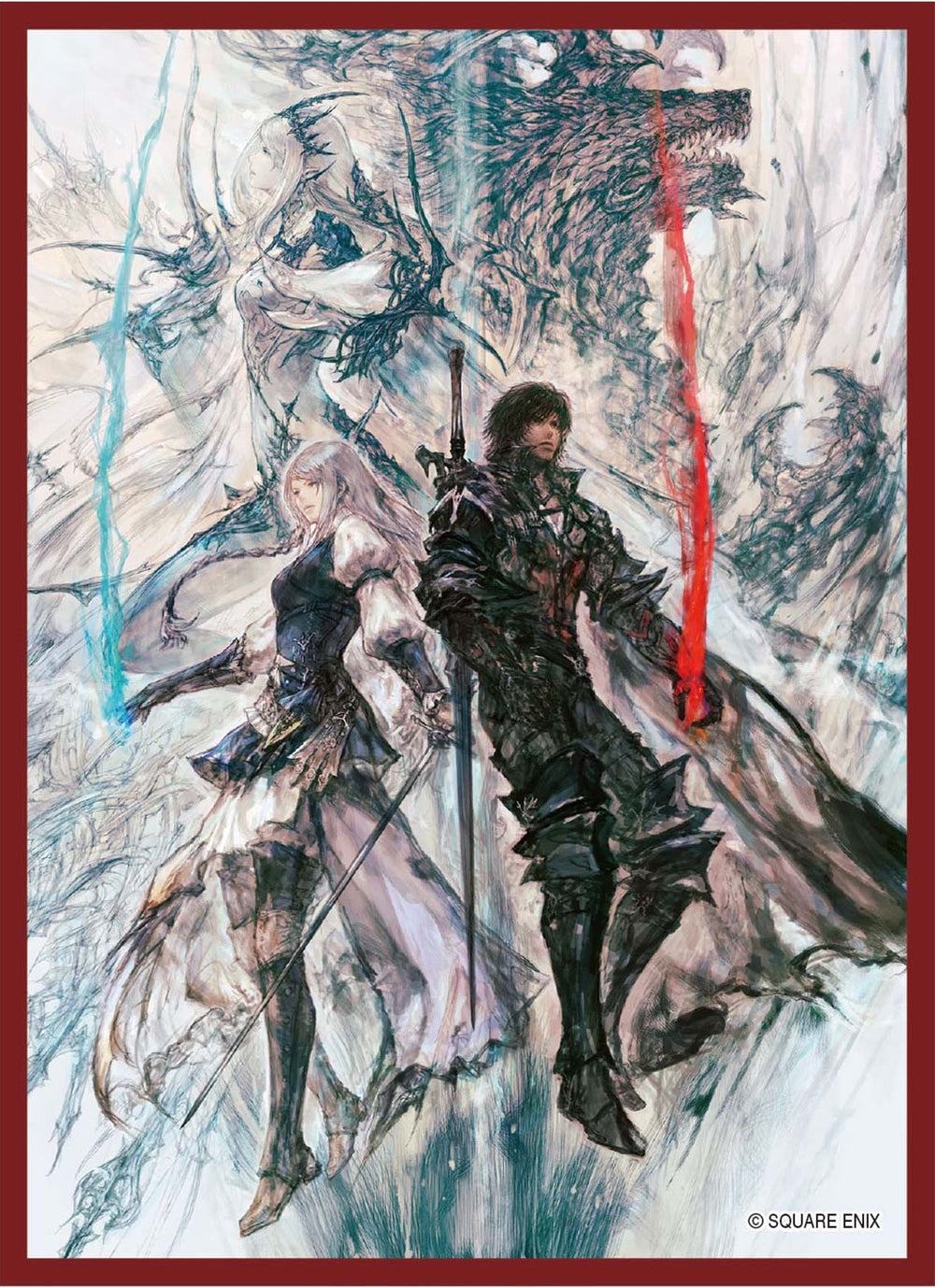 FINAL FANTASY Card Sleeves - Standard Size - 100ct - Series 3 - Fiery Heart Icy Resolve