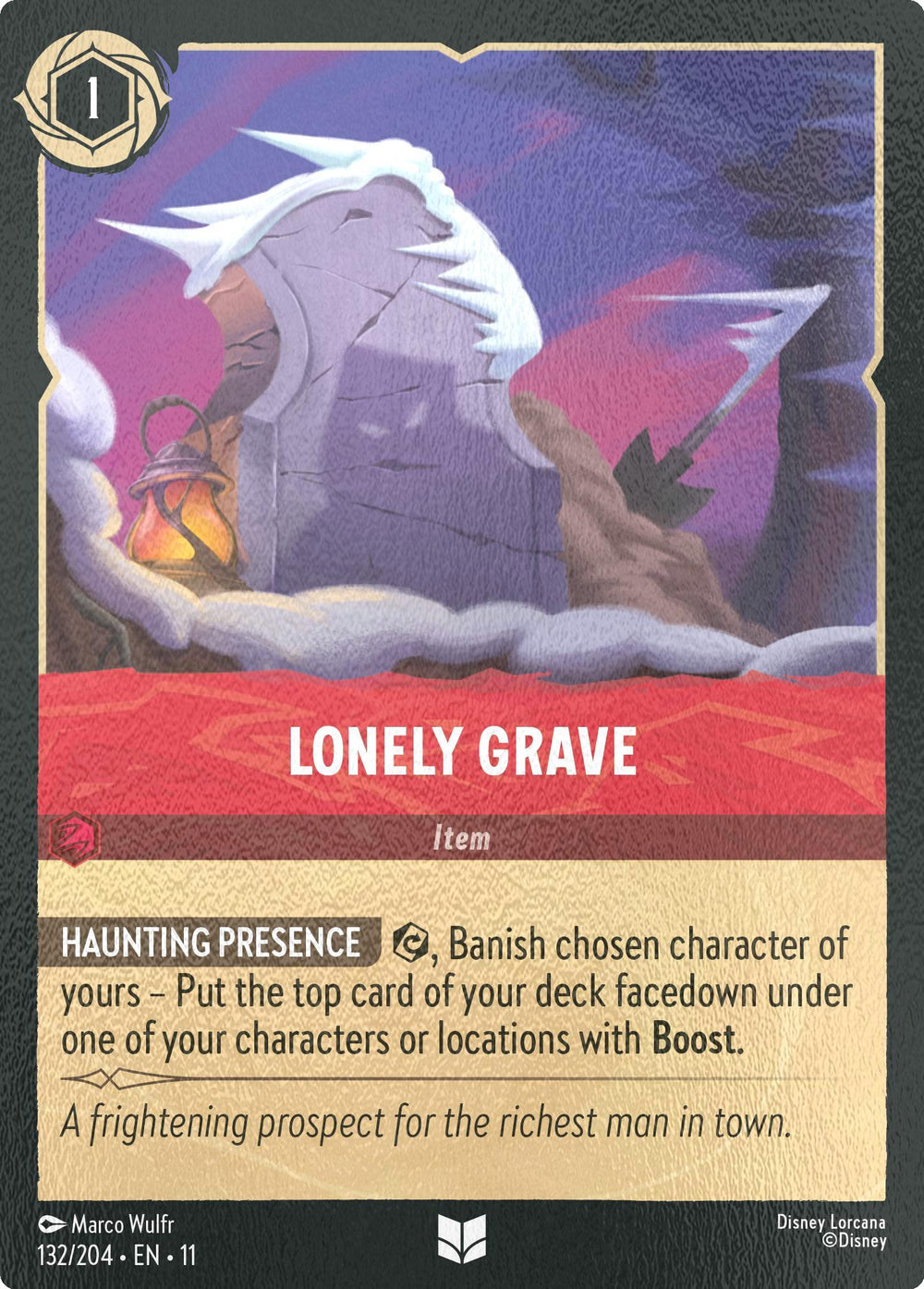 Lonely Grave - 132/204 [Winterspell] [Cold Foil]