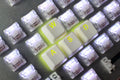 Tai-Hao White w/ Green Legends 8 Key OEM Profile Double Shot POM Keycap Set