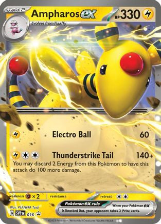 Ampharos Ex 016 16 Sv Scarlet Violet Promo Cards Holofoil