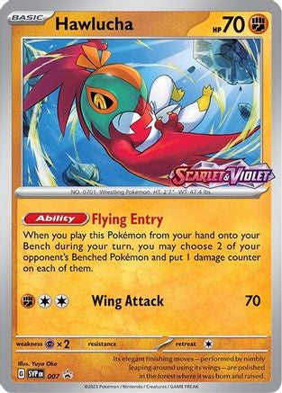 Hawlucha Svp 007 Scarlet Violet Base Set Holofoil