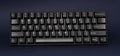 Tai-Hao White on Black 130 Key Cubic Double Shot ABS Keycap Set