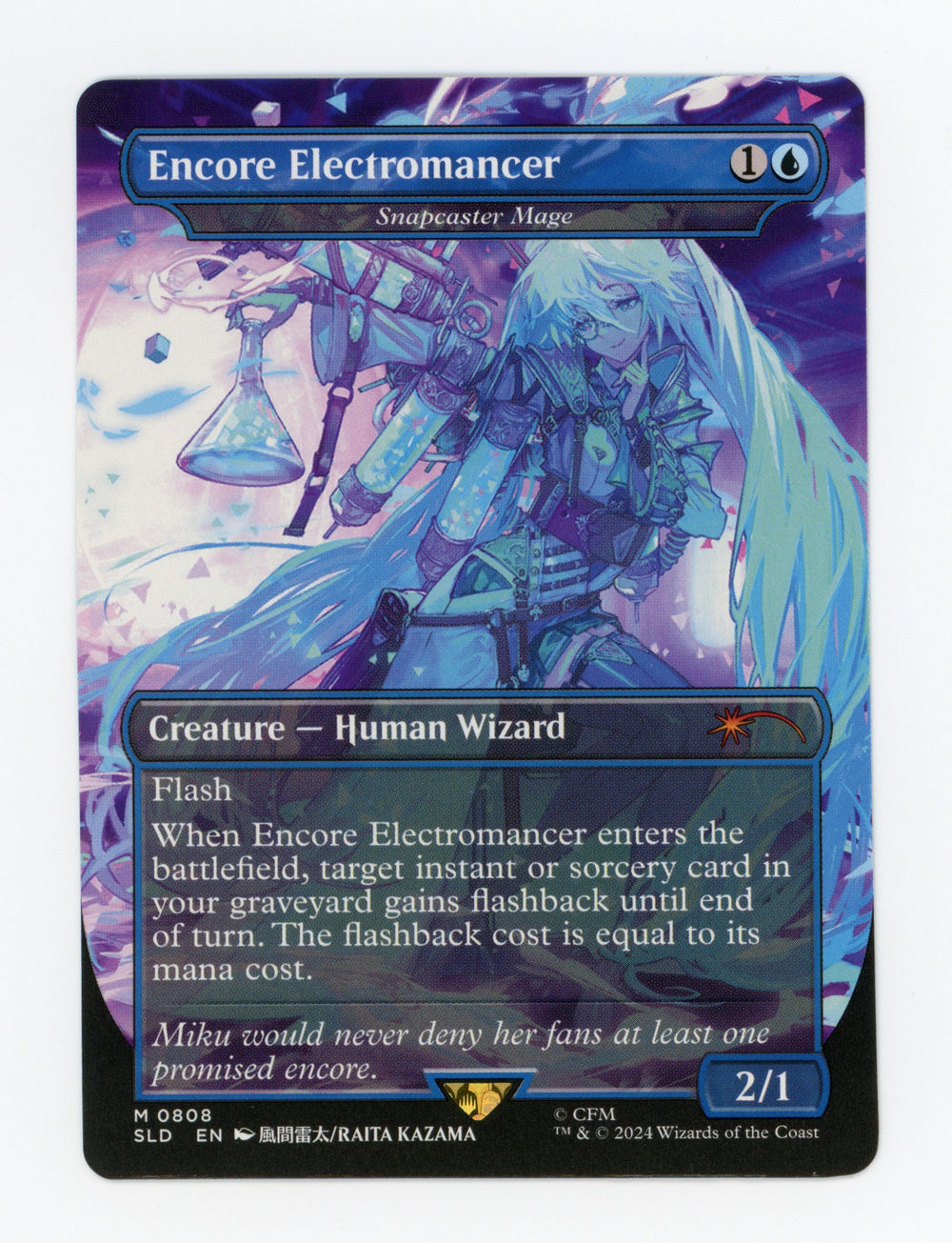 Encore Electromancer - Snapcaster Mage — Borderless|Hatsune Miku: Sakura Superstar — ID 17490