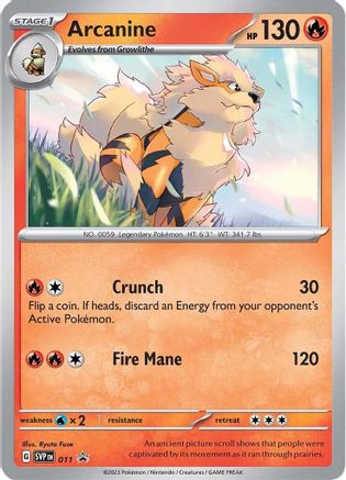 Arcanine (11) - SV Scarlet & Violet Promo Cards Holofoil