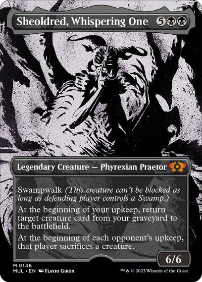 Sheoldred, Whispering One (Halo Foil) - 146 - (March of the Machine: Multiverse Legends)
