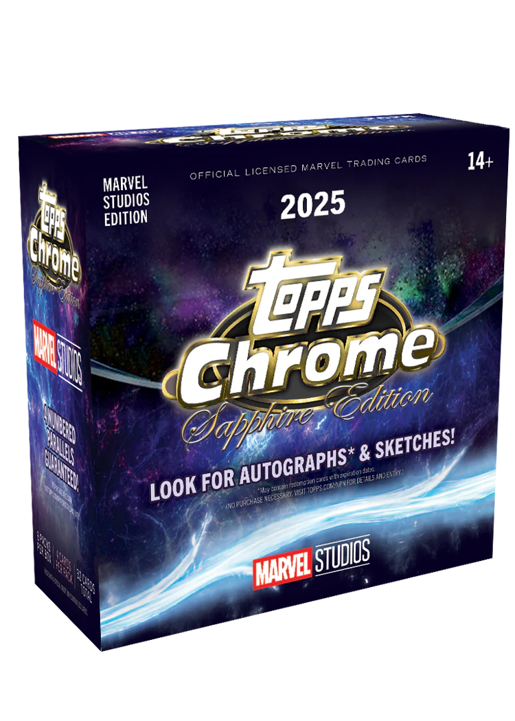 2025 Topps Marvel Studios Chrome Sapphire Edition 10 Box Case