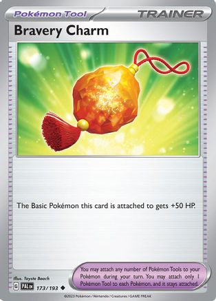 Bravery Charm 173 Sv02 Paldea Evolved Reverse Holofoil