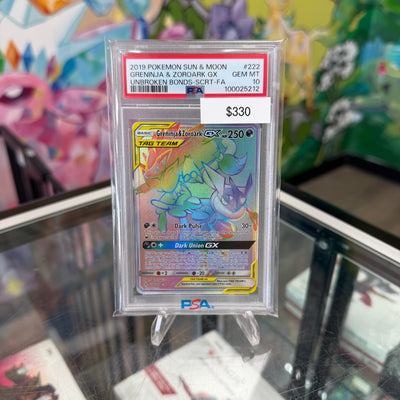 Pokemon Greninja & Zoroark GX Secret #222 PSA 10