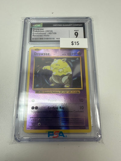 Pokemon Drowzee Reverse Holo #49/108 CGC 9