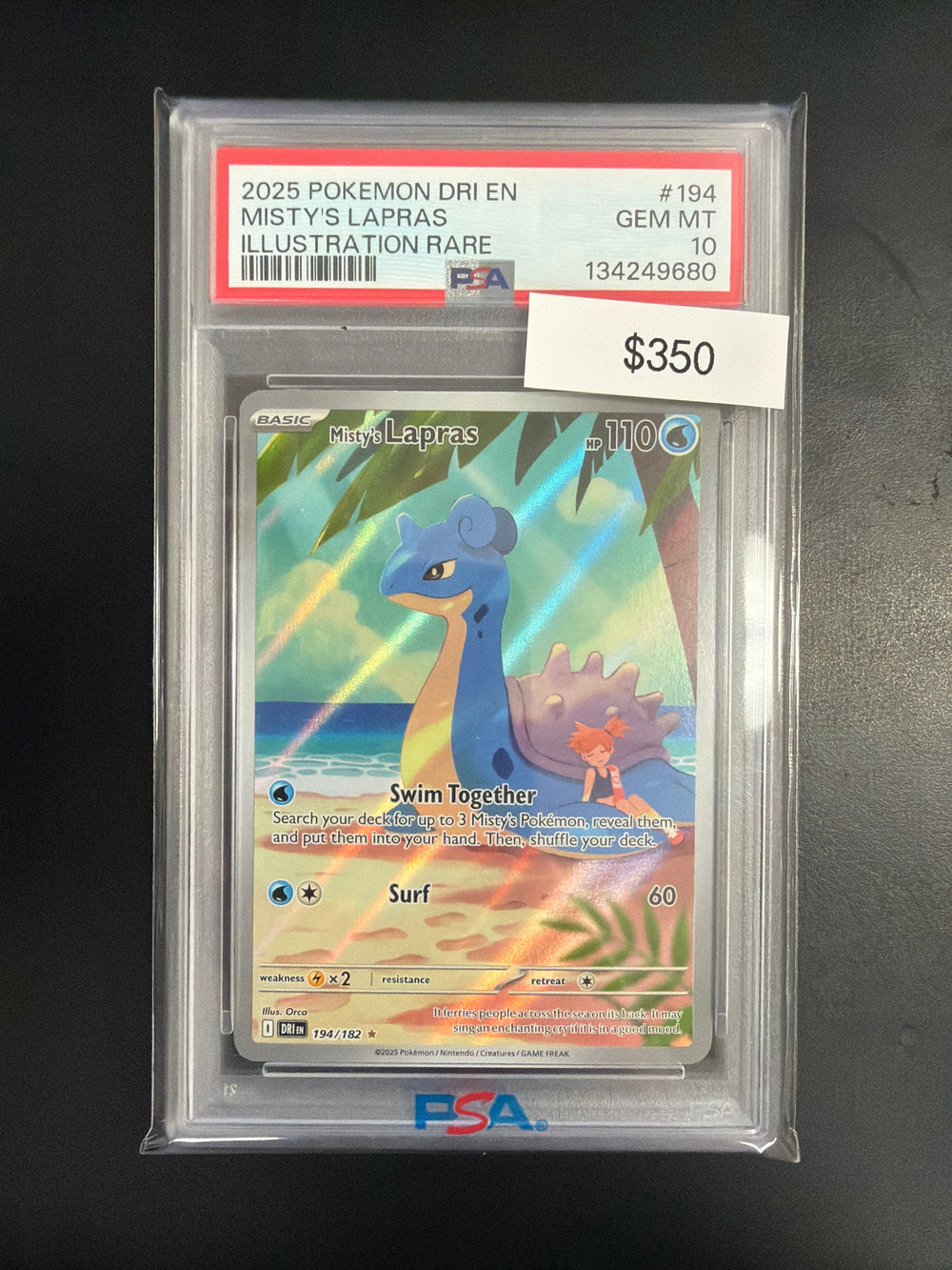 Pokemon Misty Lapras #194 PSA 10