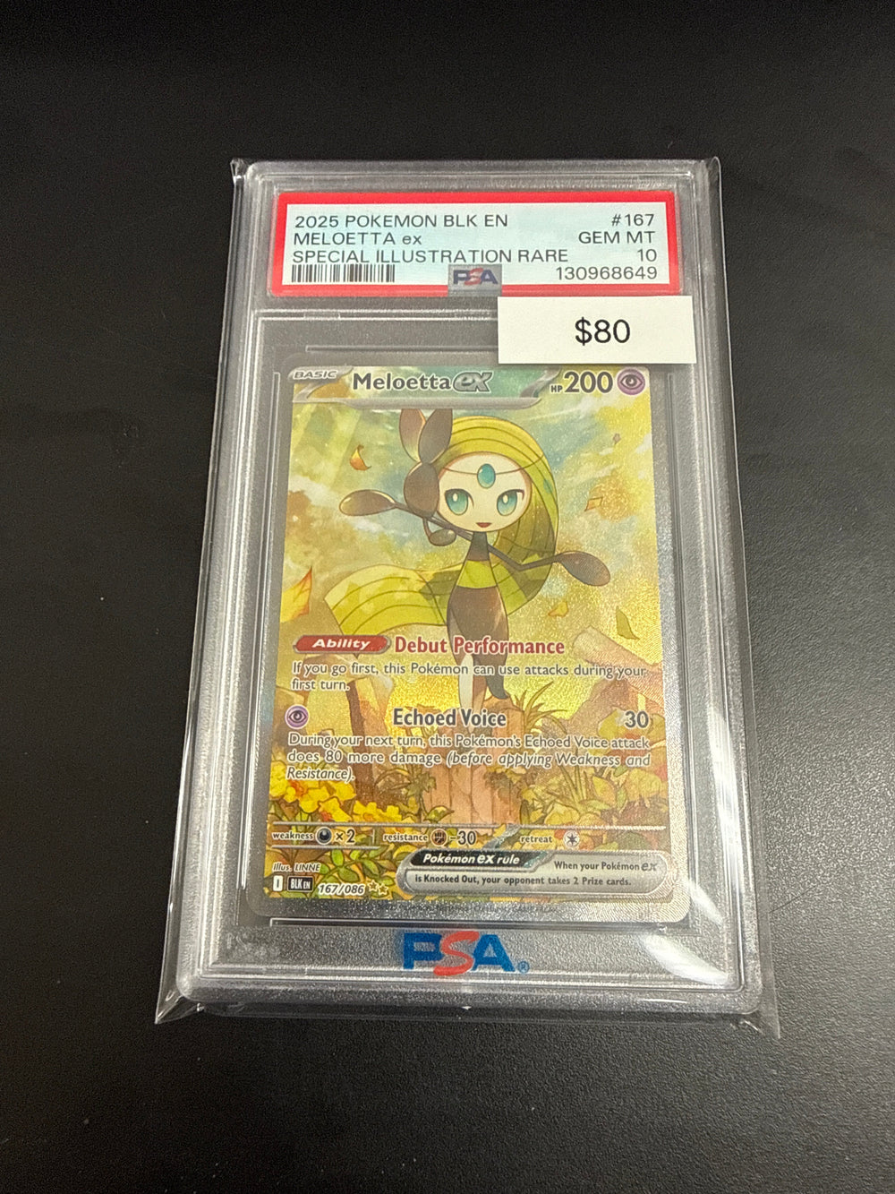 Pokemon Meloetta Ex #167/086 PSA 10