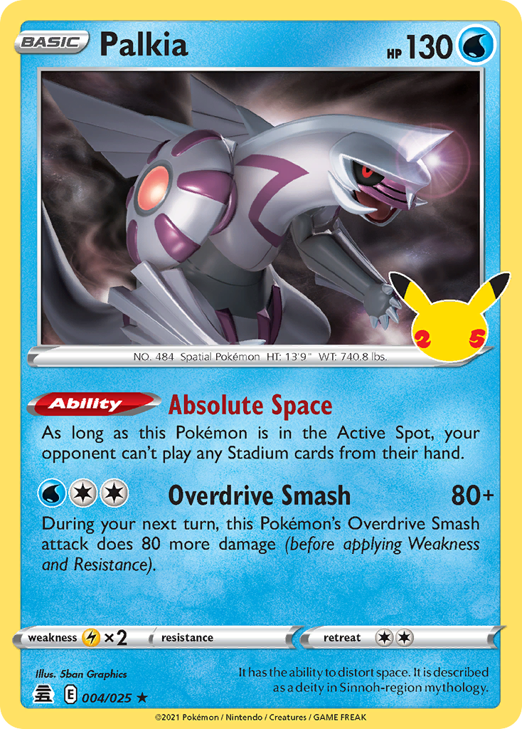 Palkia 4 25 Celebrations Holofoil