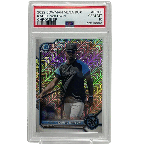 2022 Bowman Chrome Kahlil Watson #BCP-3 Mega Box Mojo Refractor PSA 10