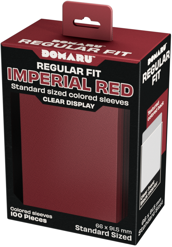 Gatherer's Tavern DOMARU Regular Fit Sleeves - Standard Size - 100ct - Imperial Red