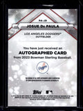 2023 Bowman Sterling Josue De Paula #PA-JD Autograph