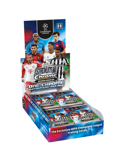 2023/24 Topps UEFA Club Competitions Stadium Club Chrome Soccer Hobby Box