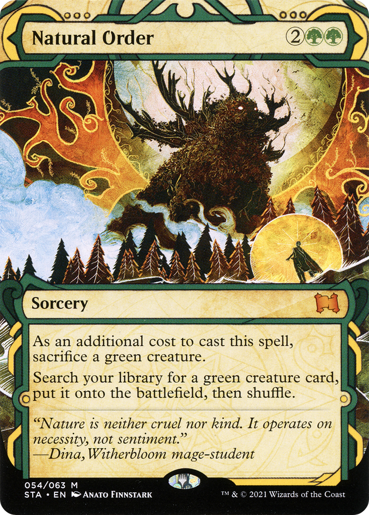Natural Order (STA-054) - Strixhaven Mystical Archive: (Showcase) (Borderless) Foil