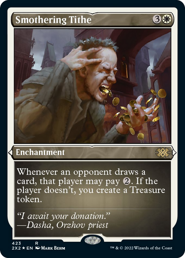 Smothering Tithe (2X2-423) - Double Masters 2022 Etched Foil